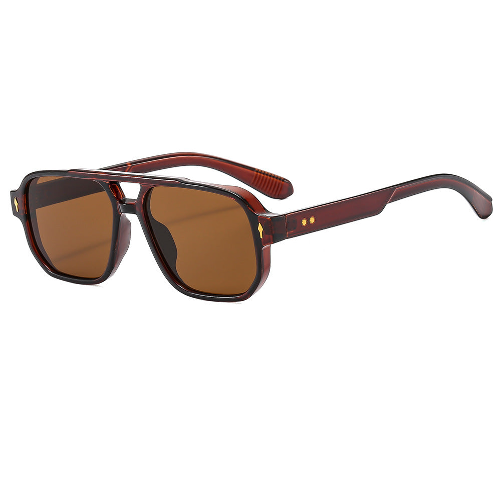 Retro Casual Double Beam Sunglasses