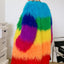Contrast-Color Plush Patchwork Overcoat
