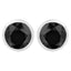 .925 Sterling Silver Black Diamond Bezel-Set Stud Earrings