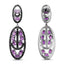 12.45 Carat Genuine Amethyst and Black Spinel Earrings