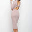 Robe Pull Élegante Femme Sans Dos avec Nœud