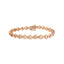 Pulsera de eslabones de diamante en forma de lágrima de plata esterlina .925