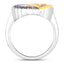 0.28 Carat Genuine Tanzanite .925 Sterling Silver Engagement Ring
