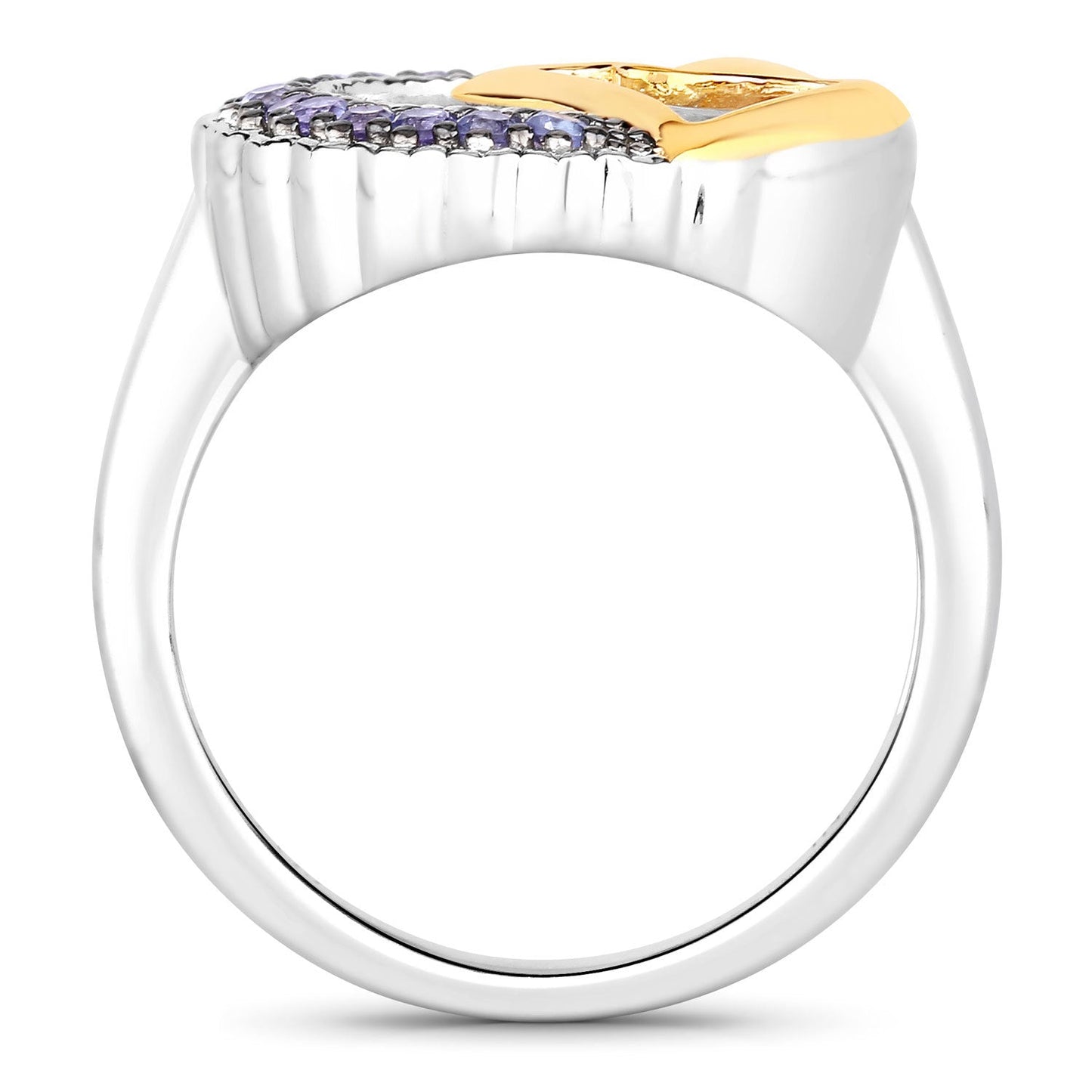 0.28 Carat Genuine Tanzanite .925 Sterling Silver Engagement Ring