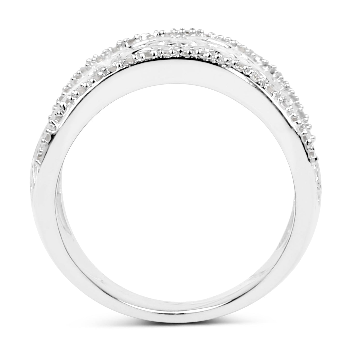 0.25 Carat Genuine White Diamond Sterling Silver Engagement Ring