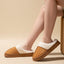 Women's Non-slip Platform Plush Cotton Slippers