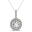 14k White Gold Diamond Halo Pendant (1 1/4 cttw)