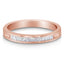10K Rose Gold over Sterling Silver Diamond Channel-Set Band Ring - Size 6 3/4