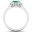 1.87 Carat Zambian Emerald & White Diamond 14K White Gold Ring