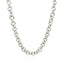 Collar de Cadena Rolo de Plata de Ley Baño de Rodio con Charm de Corazón