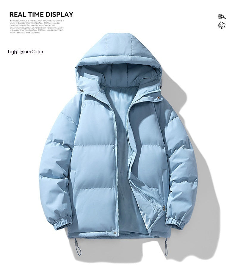 Men's Thickened Cotton-Padded Hoodie Coat for Winter