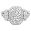 Bague cocktail en diamant en or blanc 14K - Taille 7