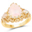 Anillo de Ópalo Etíope Baño de Oro de 14K en Plata Esterlina