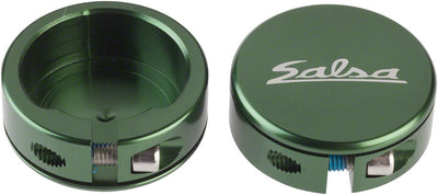 Salsa Lock-On Collars Closed-End - Dark Green