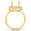 Anillo de Compromiso Semi Montura de Diamante Blanco de 0.54 Quilates en Oro Amarillo de 14K