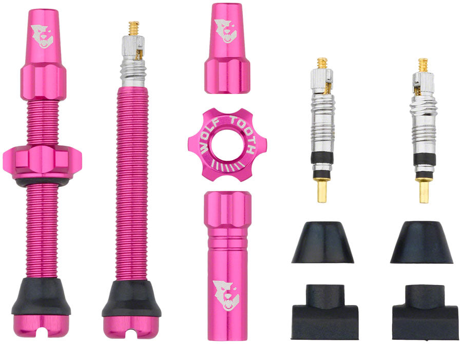 Kit de Válvula Tubeless Wolf Tooth - 44 mm Rosa