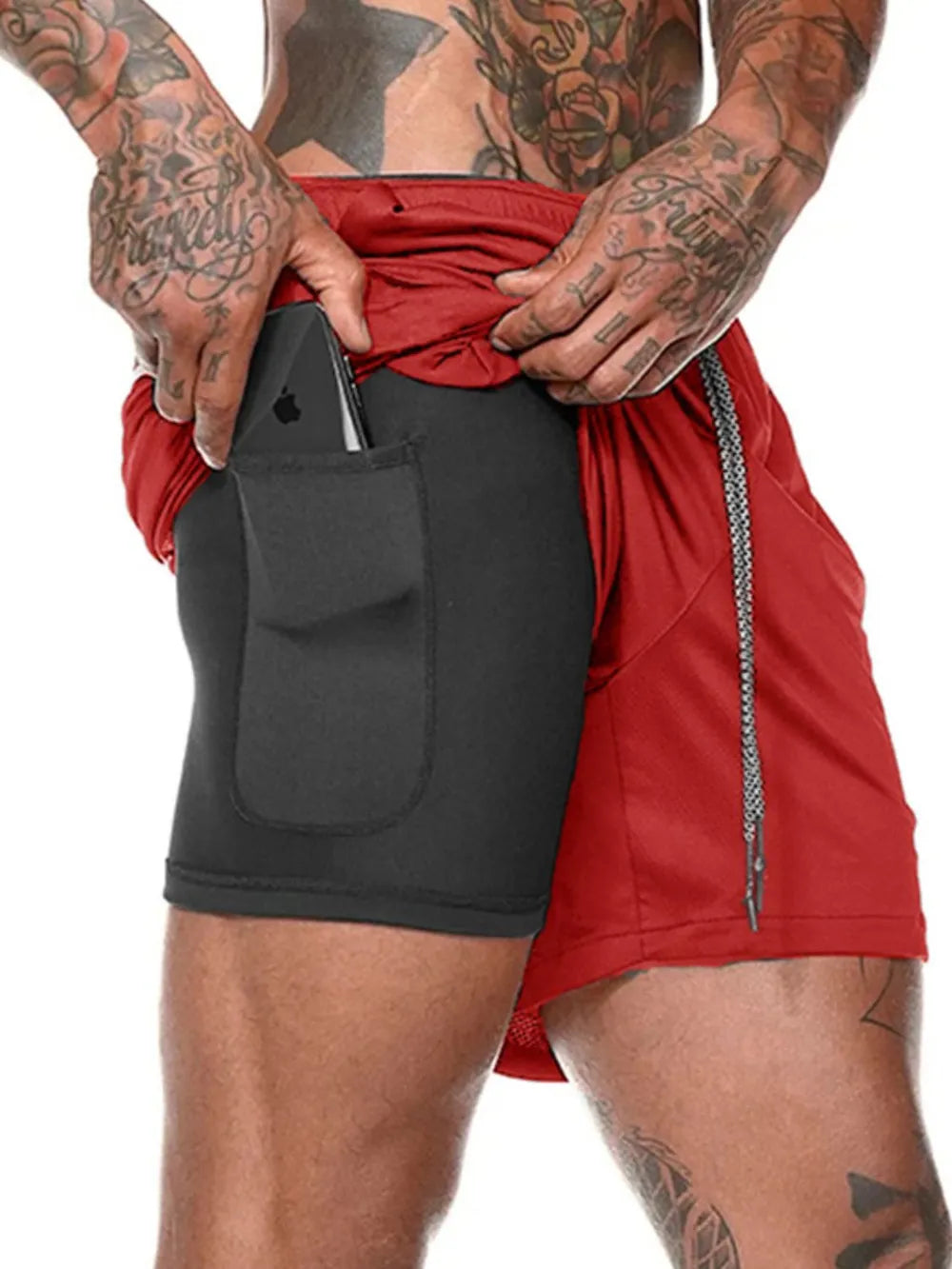 Pantalones Cortos Activos de Talla Grande para Hombre con Cintura Ajustable