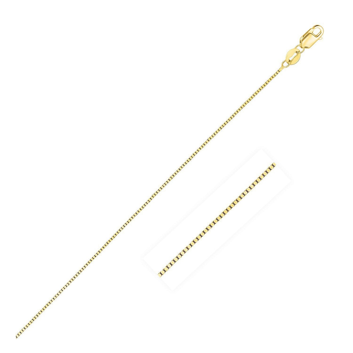 14k Yellow Gold Classic Box Chain - 0.45mm
