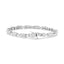 14K White Gold Princess Cut Invisible Set Diamond Bracelet - 7.25"