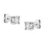 .925 Sterling Silver Round Brilliant-Cut Diamond Stud Earrings