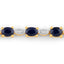 Bracelet en argent sterling avec saphir bleu et diamants de 1,83 carat