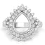 Anillo de Compromiso Semi Montura de Diamante Blanco de 0.89 Quilates en Oro Blanco de 14K