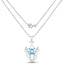 5.68 Carat Genuine Swiss Blue Topaz Pendant in Sterling Silver