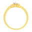 Bague en diamant à double cœur en or jaune 14KT - Taille 7