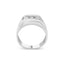 Bague en Argent Sterling .925 pour Homme avec Diamants Canalisés - Taille 10