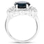 Anillo de plata esterlina con topacio azul de Londres y diamantes de 5.11 quilates