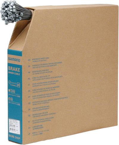 Shimano MTB Brake Cable 1.6 x 2050mm - Filebox of 100