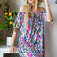 Bold Off Shoulder Snake Mini Dress