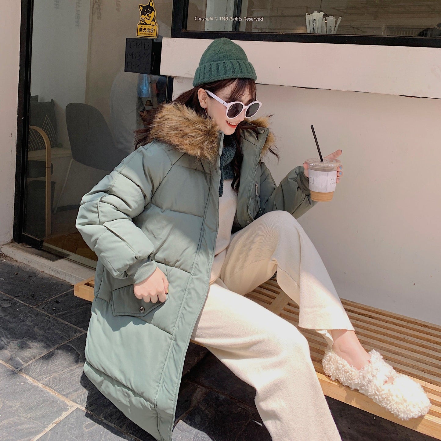 Mid-Length Plus-Size Down Padded Jacket for Women