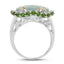 Bague en aigue-marine et diopside chrome plaquée deux tons de 9,12 carats