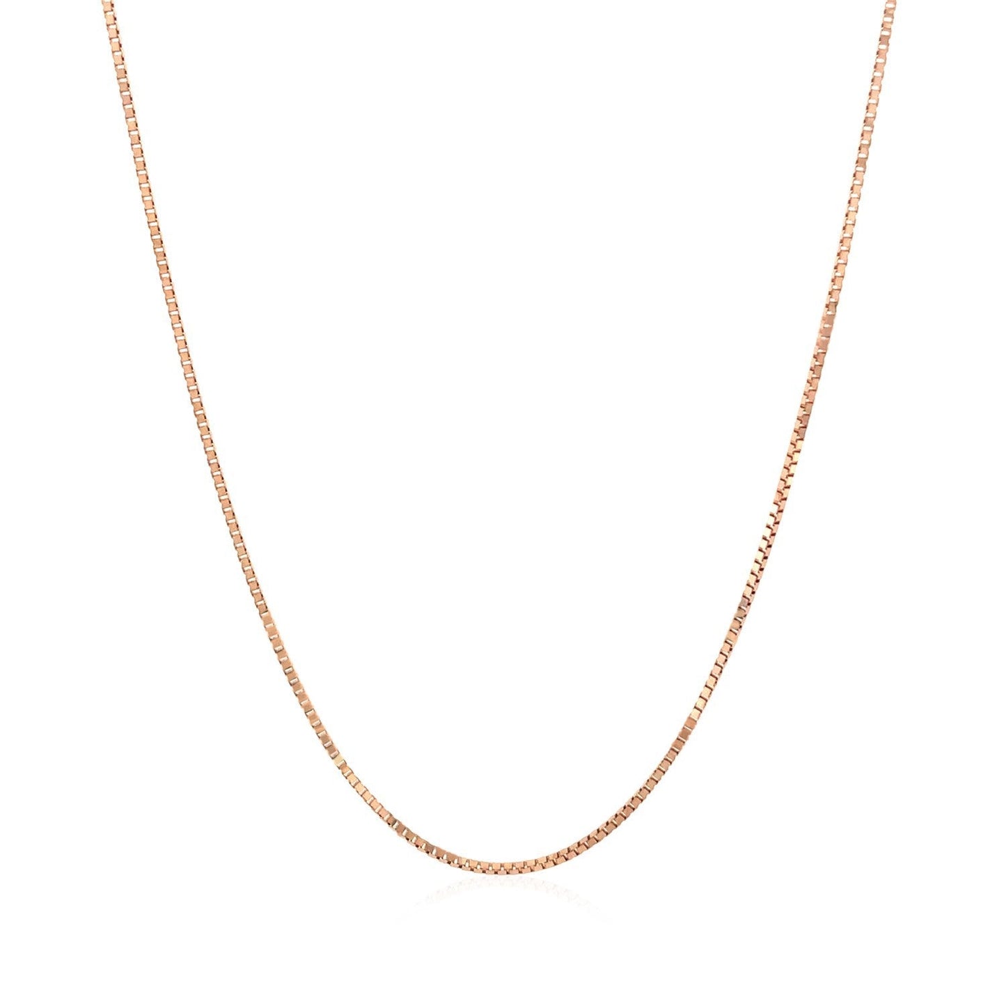 Chaîne classique en or rose 14 carats - 0,8 mm