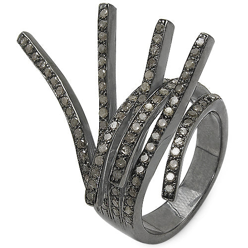 Bague de fiançailles en argent sterling .925 avec diamant TLB de 1,53 carat