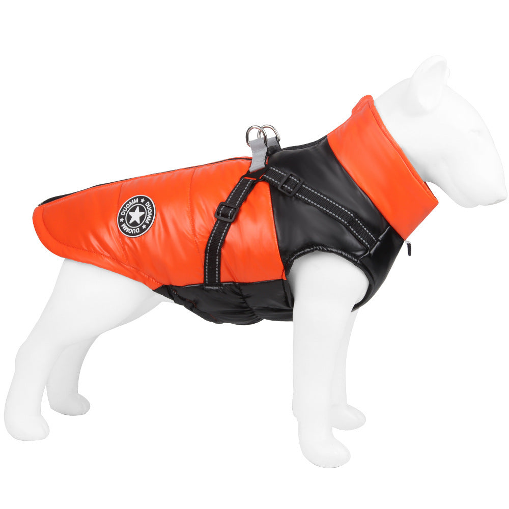 Reflective Windproof Cotton Coat for Big Dogs