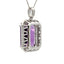 Amethyst and Diamond Pendant in 14KT White Gold