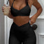 Ruched Sports Bra & High-Waisted Shorts Active Set
