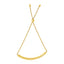 Bracelet Lariat en Or Jaune 14k avec Barre Courbée Poli