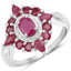 2.89 Carat Genuine Ruby .925 Sterling Silver Engagement Ring