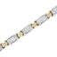 Bracelet en or bicolore 14K avec diamants en taille princesse et baguette