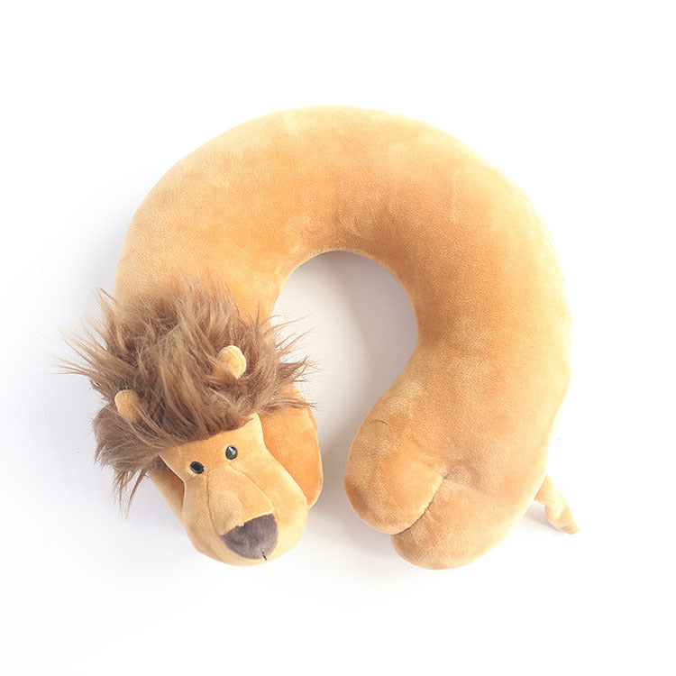 JSQTOYS Cute Cartoon U-shaped Travel Pillow - Blue Donkey