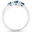 Bague en Or Blanc 14K avec Diamant Bleu Naturel de 1,03 Carat