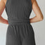 Conjunto de Top Sin Mangas de Cuello Redondo y Pantalones Cortos
