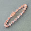 Bracelet en or rose 14K avec morganite véritable de 7,56 carats et diamants blancs