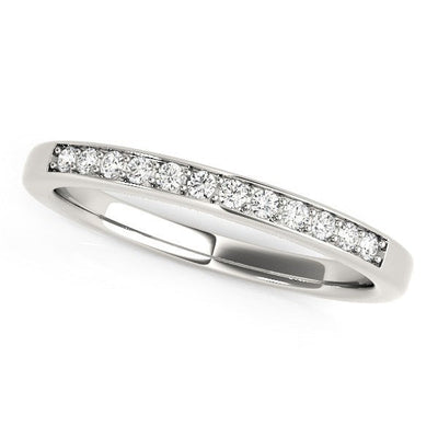 Anillo de Boda de Diamantes de Oro Blanco de 14k (1/8 cttw)