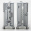 Premium Front-Opening Checked Suitcase with Aluminum Frame