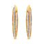 Aros de Aro de Diamante Cortado Redondo de 10K en Oro Amarillo 1/2 Cttw