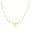 Collar de Cadena de Oro Amarillo de 14k con Charm de Corazón